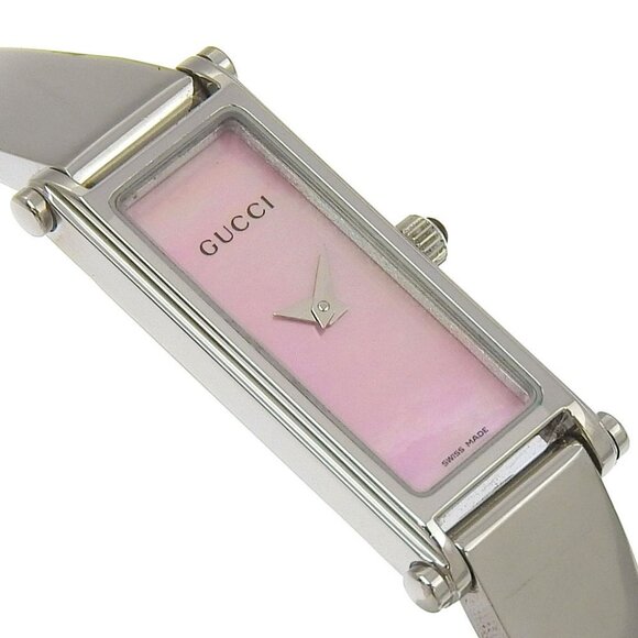 GUCCI shell Watches 1500L Pink shellDial Stainless Steel Quartz Analog display - Picture 3 of 8
